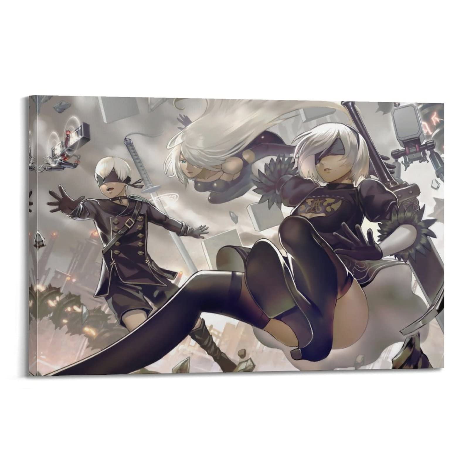 Amazon.com: NieR - Póster de autómatas 2b 9s A2, lienzo, arte de